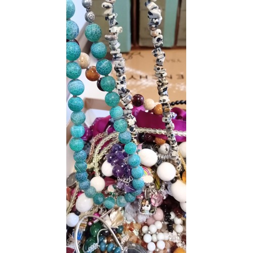 34 - Large selection of fashion/ costume jewellery weighs approx 3kg