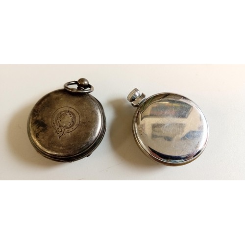 73 - Silver hallmarked pocket watch by  Bevan Birkenhead 4467 plus Ingersoll Triumph pocket watch