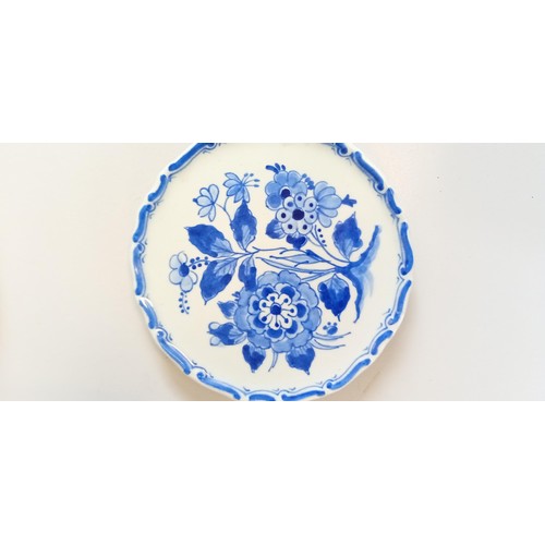 76 - Delfts Blauw Royal G handpainted plates plus one other