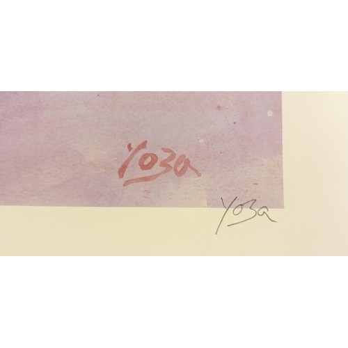 82 - Eishen Yoza collection of 6 untitled limited edition signed 41/200 lithographic prints never been on... 