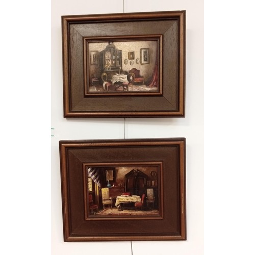 93 - Pair of early Zsuzsanna Suger still-life oils (Hungary b.1939) 30x25cm approx.