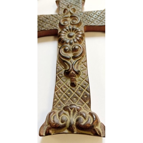 97 - approx 11 inch ceramic cross