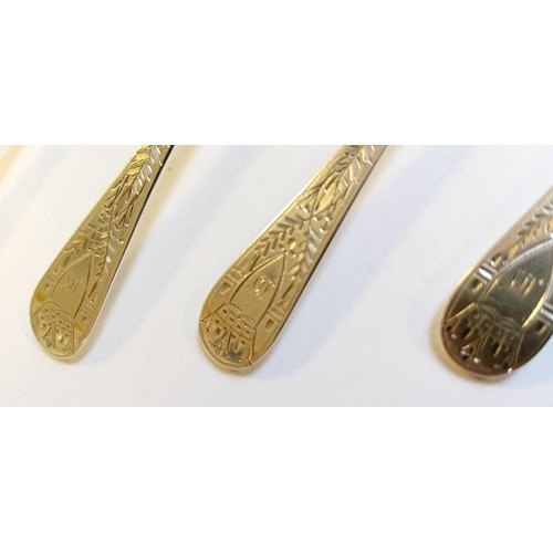 100 - Set of 6 silver hallmarked teaspoons weighs 75g approx.