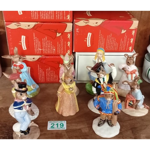 112 - 10 Royal Doulton Bunnykins collectors ornaments