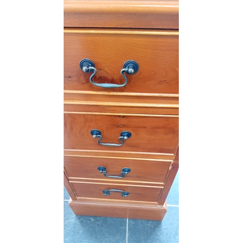 1 - Leather topped knee hole desk