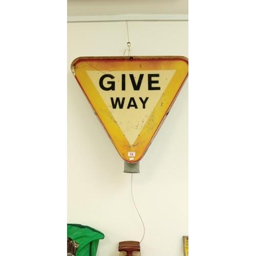 10 - Vintage Give Way sign