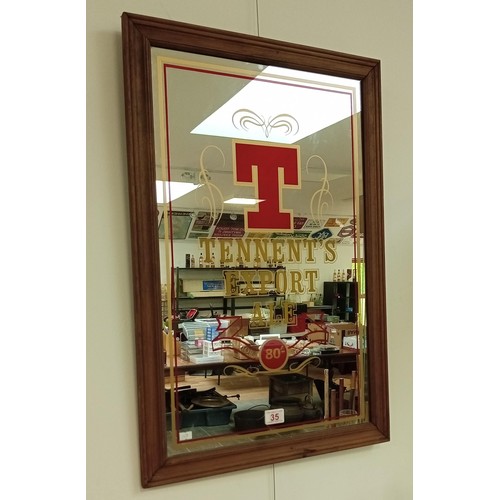 35 - Tennants export ale bar mirror