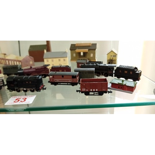 53 - N gauge vintage railway engines, carriages etc.