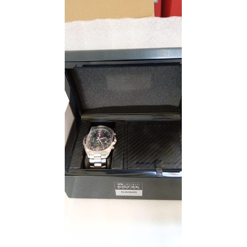 217 - Casio Edifice Red Bull Racing limited edition watch model FR 528RB in original box complete with spa... 