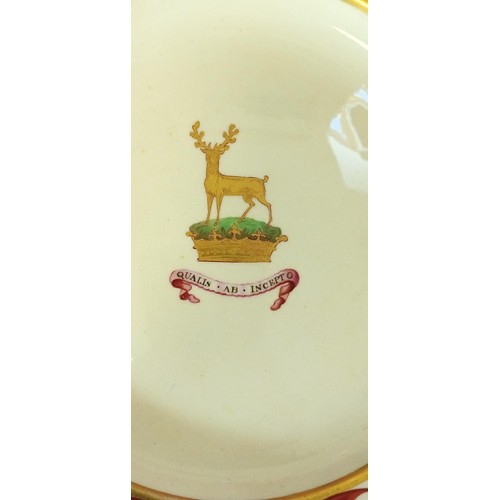 224 - Antique Derby Armorial plate circa 1806 - 25