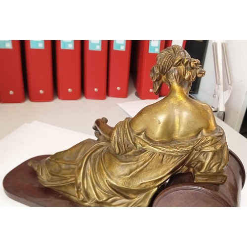 225 - 19th Century bronze reclining lady