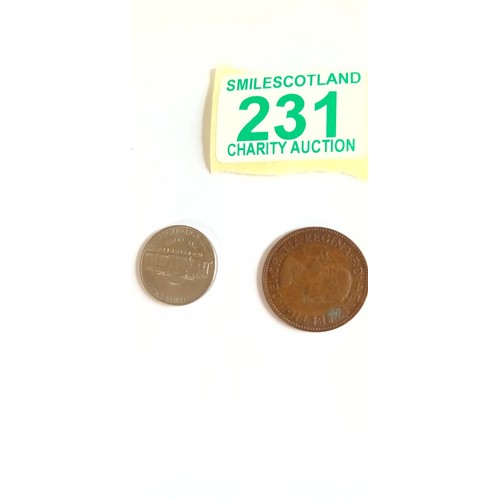 231 - Selection of collectable coins to include a jar of half pennies