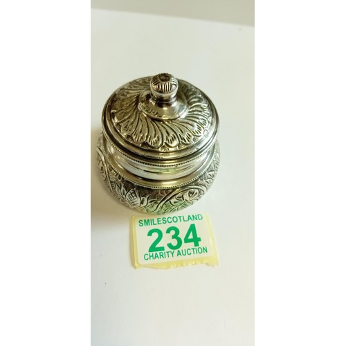 234 - Eastern silver pot marked 975 silver