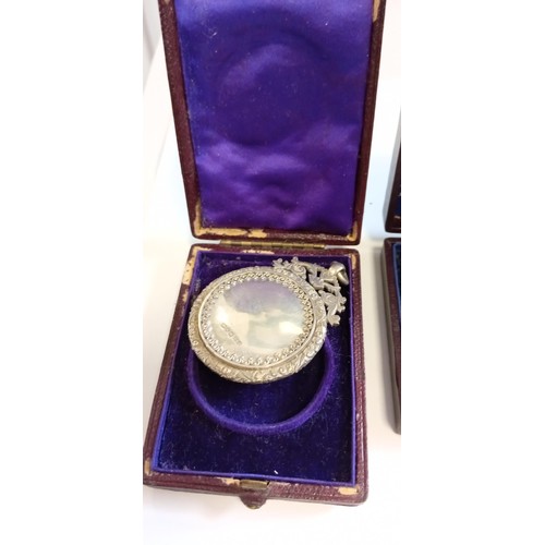 238 - 3 Sterling silver fob medals all Birmingham Assay unengraved total weight 59.7g approx.