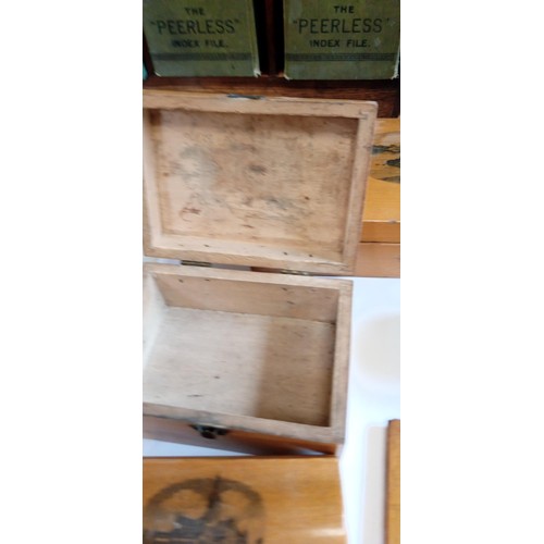 257 - A large selection of Mauchline boxes, books etc