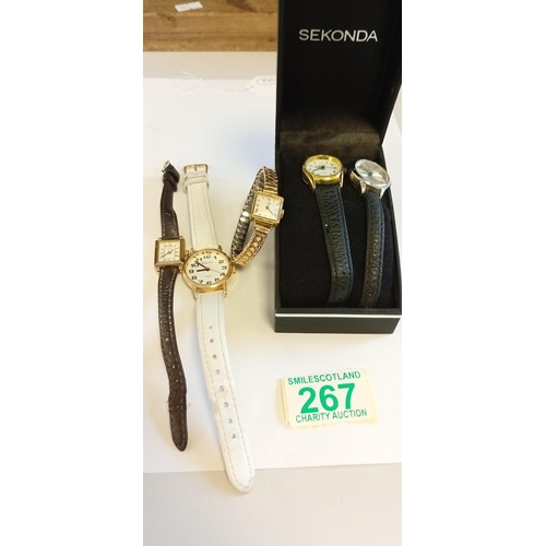 267 - Selection of ladies watches