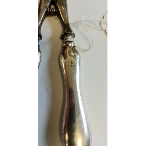 269 - Sterling silver handled glove stretchers Birmingham C1910 maker Cornelius Saunders & James Francis H... 