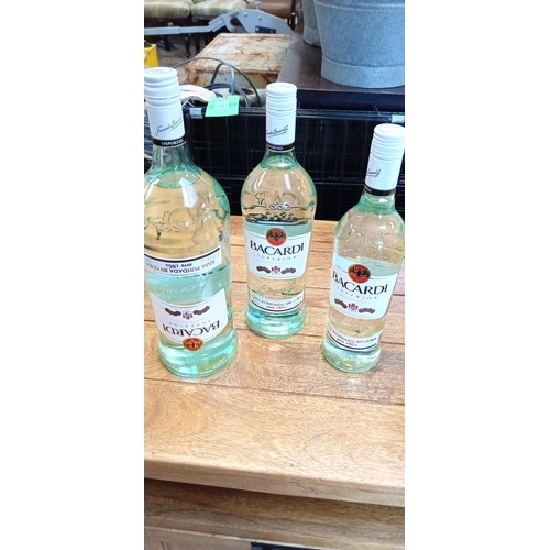 0A - 9 Bottles of Bacardi - 7x 1 litre bottles, 1x 1.5 litre bottle and 1x 70cl bottle