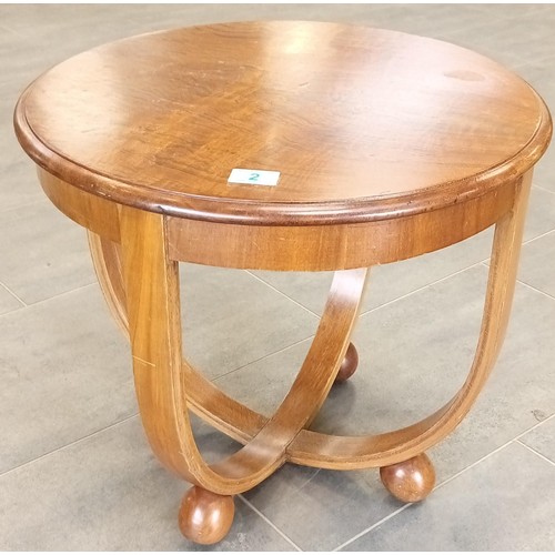 2 - Art deco pedestal side table