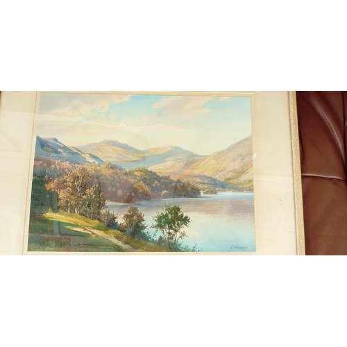 7 - 2 Watercolours by G Trevor Loch Lomond and Portree