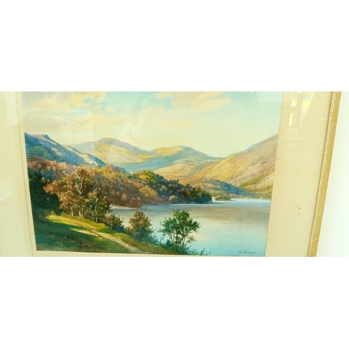 7 - 2 Watercolours by G Trevor Loch Lomond and Portree