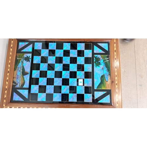 8 - Vintage butterfly wing chess board table