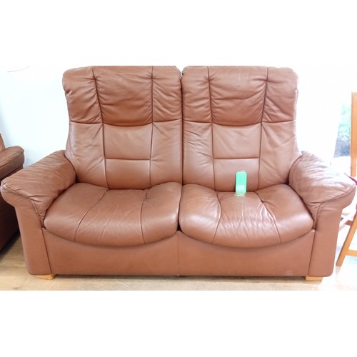 12 - Ekornos made in Norway 2 seater sofa recliner