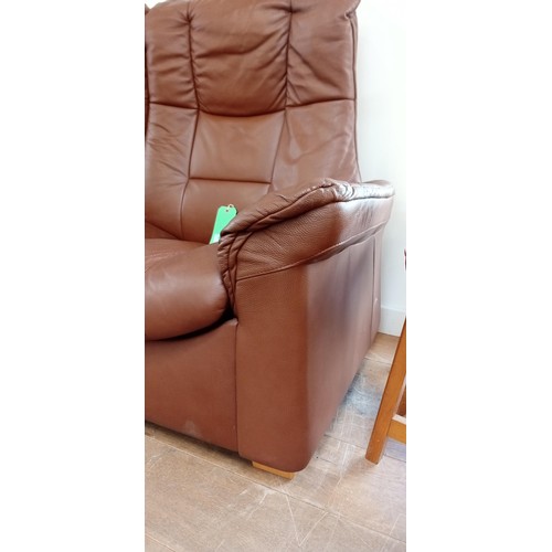 12 - Ekornos made in Norway 2 seater sofa recliner