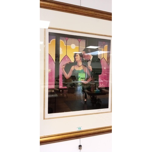 19 - Jack Vettriano limited edition 16/295 signed, framed and mounted 'Words of Wisdom'