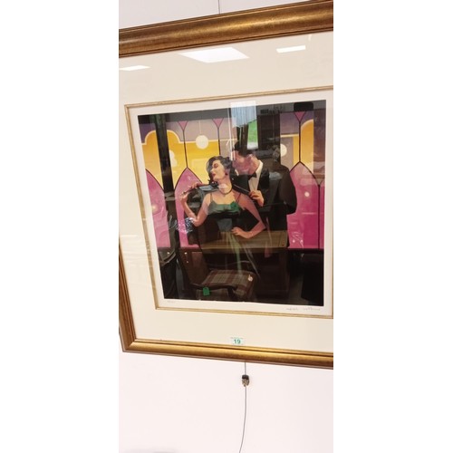 19 - Jack Vettriano limited edition 16/295 signed, framed and mounted 'Words of Wisdom'