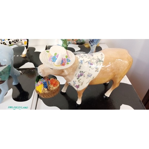 22 - 4 Cow Parade Lowry Cow, Happy Birthday to Moo, Madam La Vache goes to Market & Four Seasons Cow