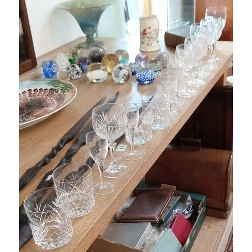 46 - Large selection of crystal glasses