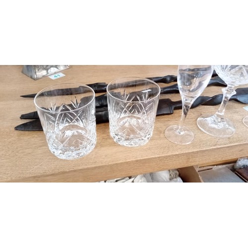 46 - Large selection of crystal glasses