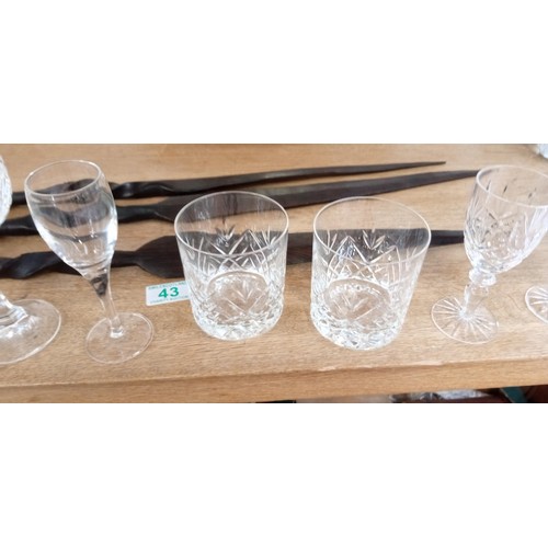 46 - Large selection of crystal glasses