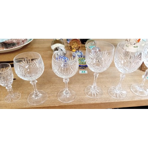 46 - Large selection of crystal glasses