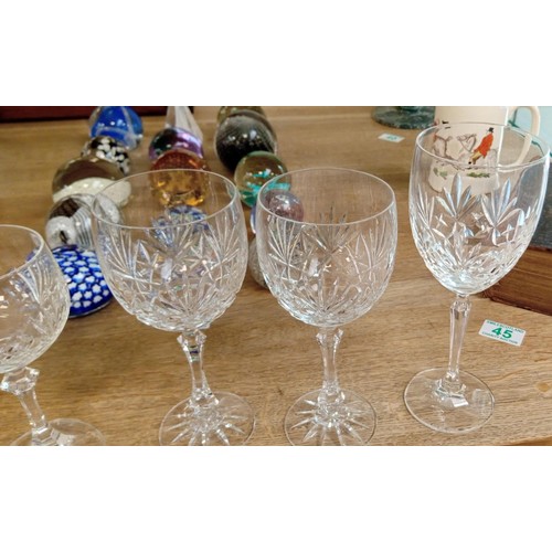 46 - Large selection of crystal glasses