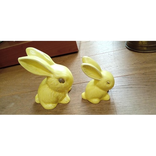 58 - Sylvac yellow bunnies 990 & 1026