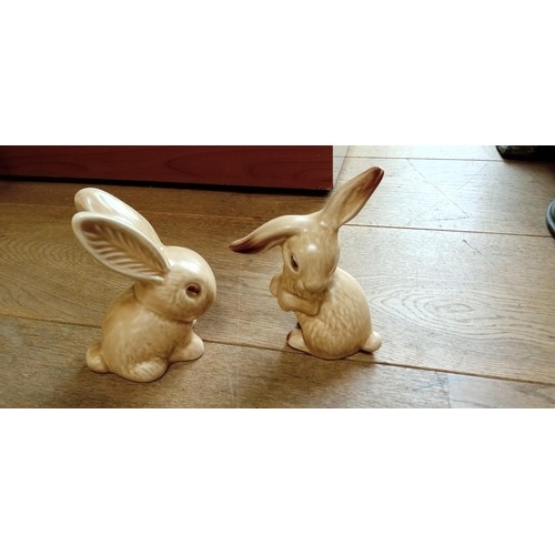 59 - Sylvac bunnies in beige 990 & one other