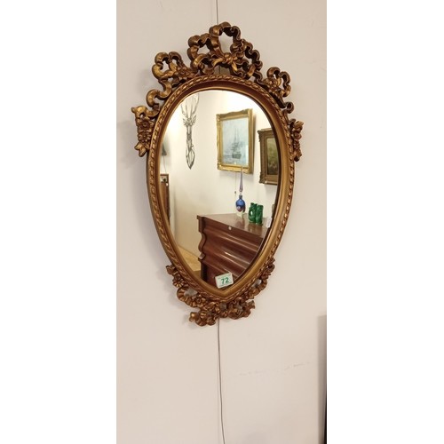 72 - Ornate gilt framed mirror