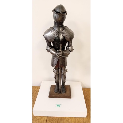 76 - Small model of suit of armour