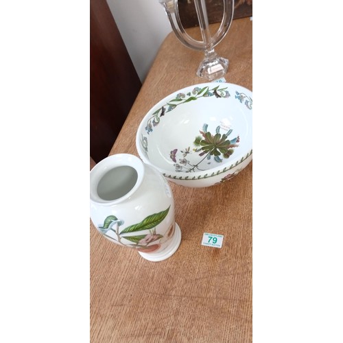 79 - Port Meirion bowl and vase