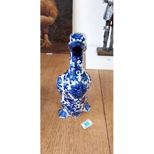 80 - Blue & White Delft style duck