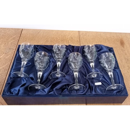 84 - Glen Eagles crystal wine glasses