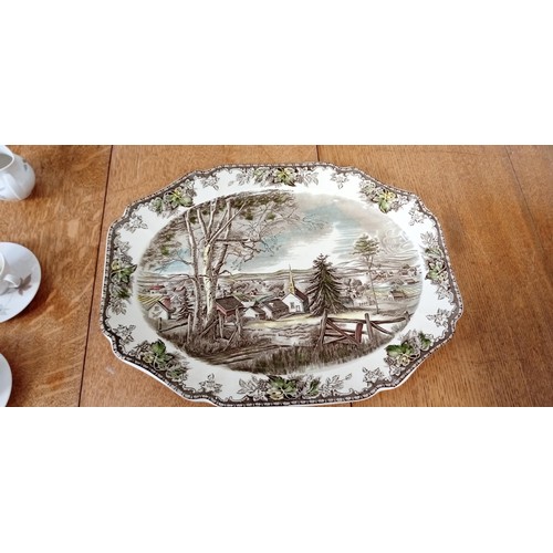 85 - Large platter by Johnson Brothers Called The Friendly Village