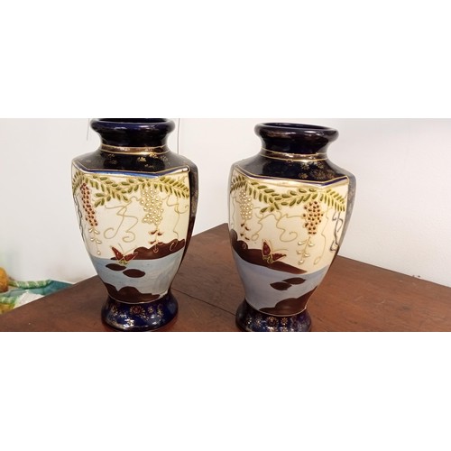 94 - Pair of Japanese hand painted vases