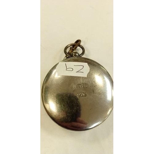 107 - 925 silver pocket watch with protective case , Acme Lever, H Samuel Manchester