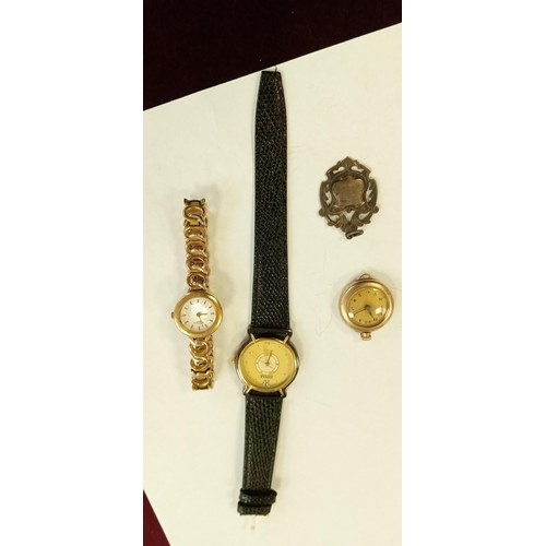 108 - 3 Vintage watches and a silver fob