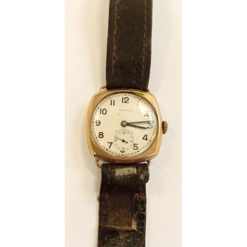 119 - 9ct Gold 375 marked Levicta watch