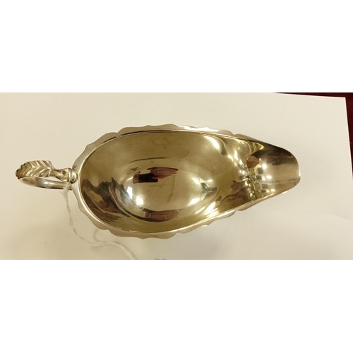 125 - Silver hallmarked Assay Birmingham small gravy boat 73g approx.