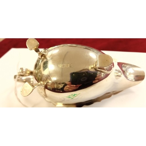 125 - Silver hallmarked Assay Birmingham small gravy boat 73g approx.